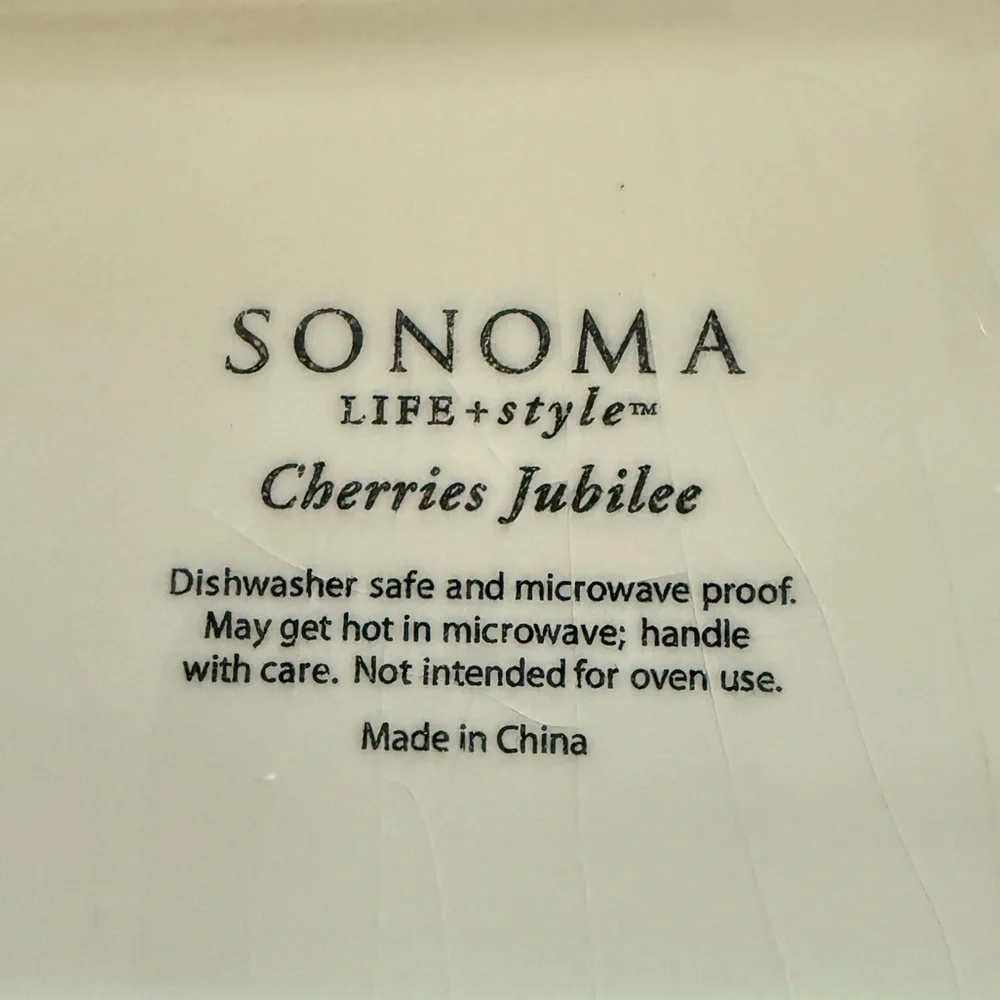 Red Cherry Ceramic Serving Trays - Picture 3 of 3